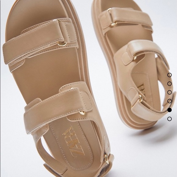 Zara adhesive strap sandals
